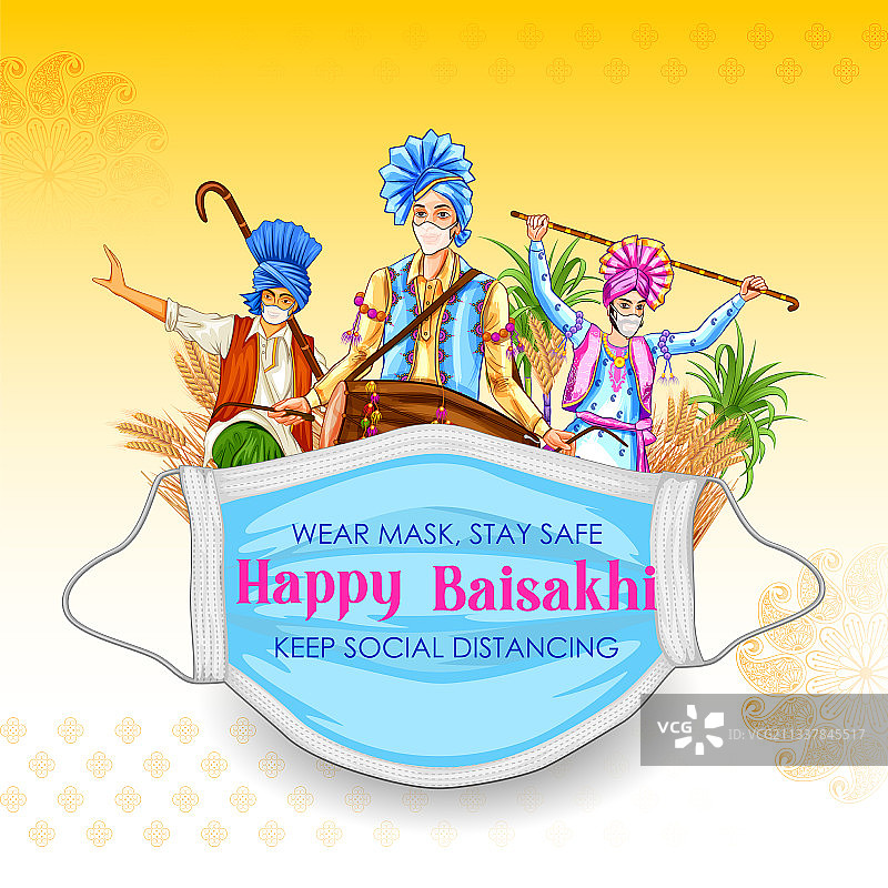 印度洒红节旁遮普春季丰收节图片素材