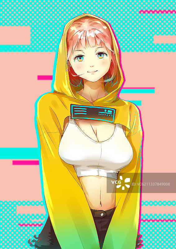 原创动漫二次元清新日系唯美女孩插画图片素材