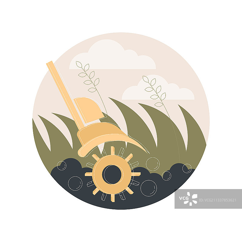 草坪打孔抽象概念图片素材