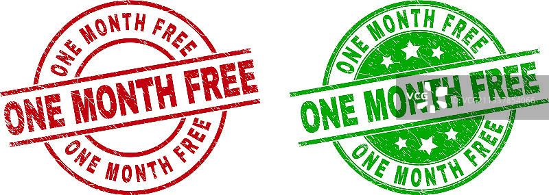 一个月免费圆形水印图片素材