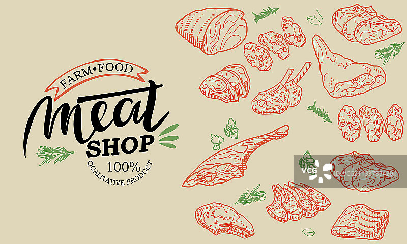 一组生肉图片素材