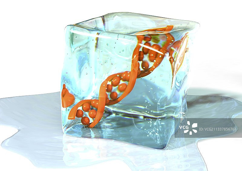 冰冻的DNA概念图图片素材