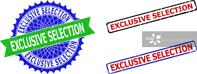 双色独家精选花结和矩形图片素材