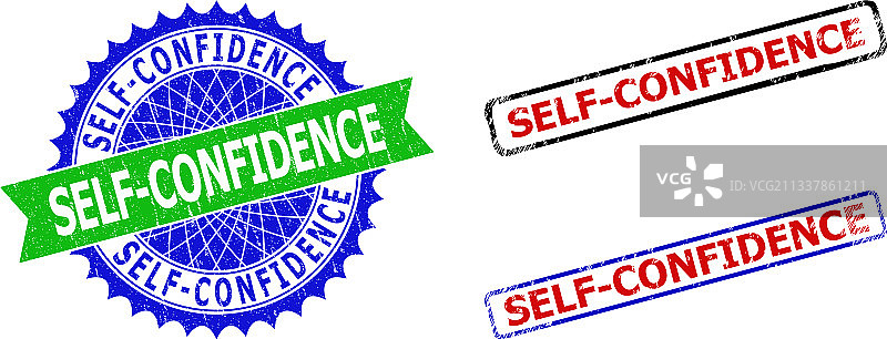 双色自信心花结和矩形图片素材