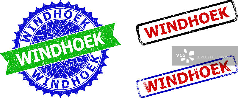 温得和克双色花结矩形印章图片素材