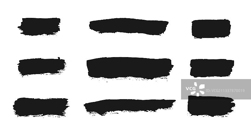 黑色毛笔手绘套装图片素材