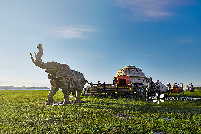 中国河北省张家口地区沽源县天鹅湖景区图片素材