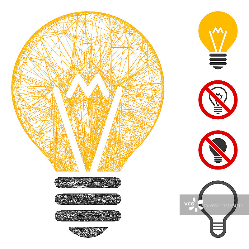 网状灯泡图片素材