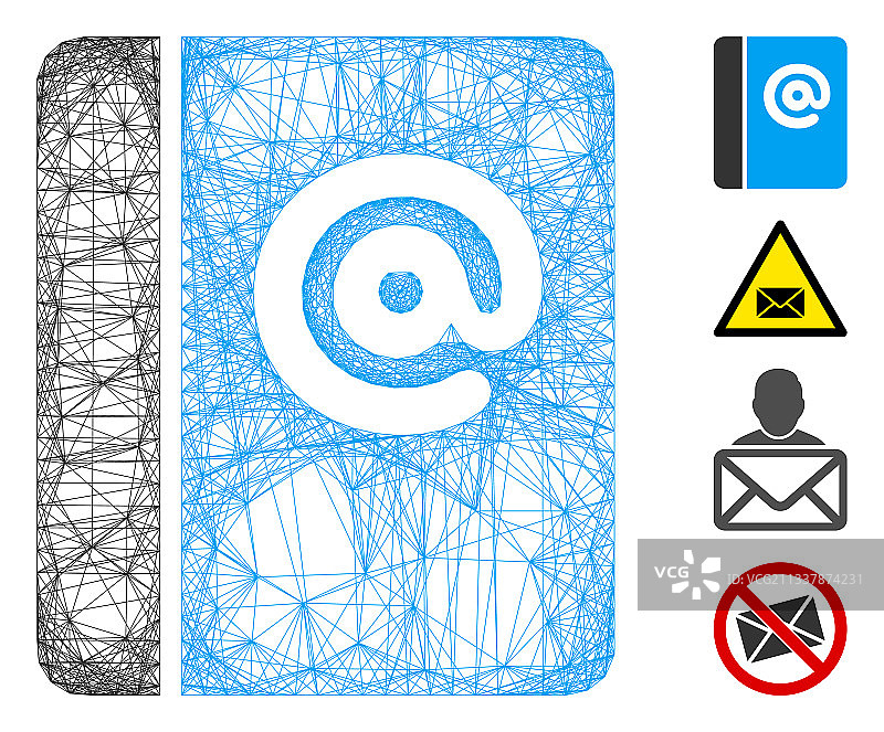 线性电子邮件网格图片素材