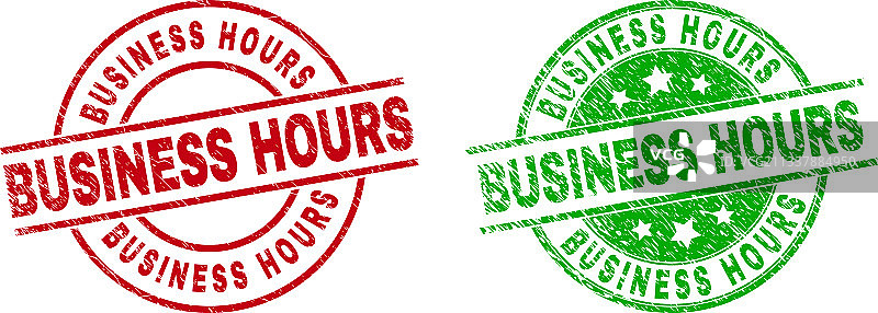 营业时间圆形水印图片素材
