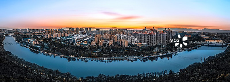 呼和浩特小黑河全景图片素材