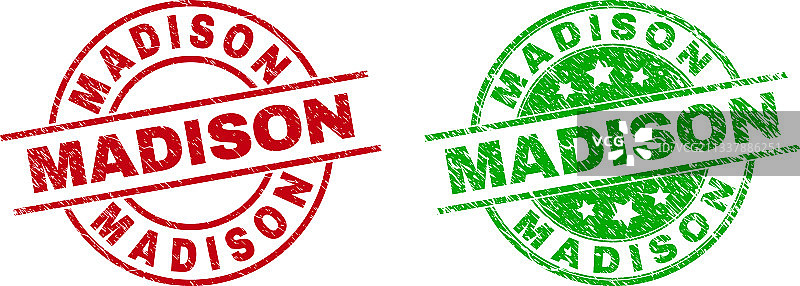 橡胶风格的麦迪逊圆形水印图片素材