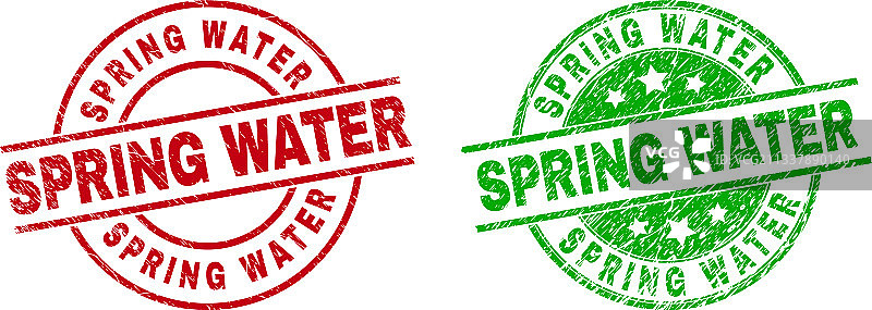 具有纹理的春季圆形水印图片素材