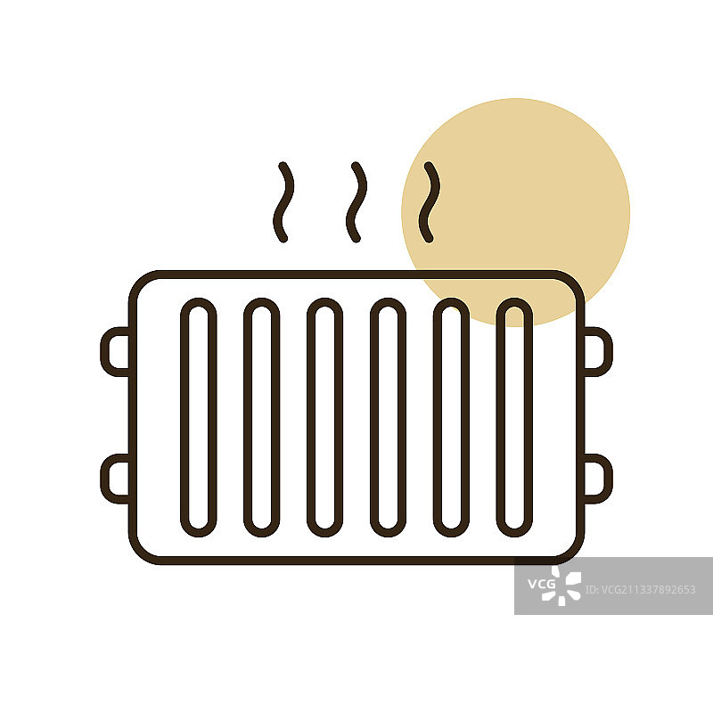 散热器平面图标图片素材