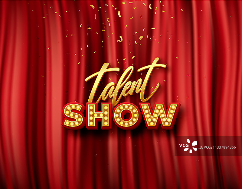 达人秀金色banner海报图片素材