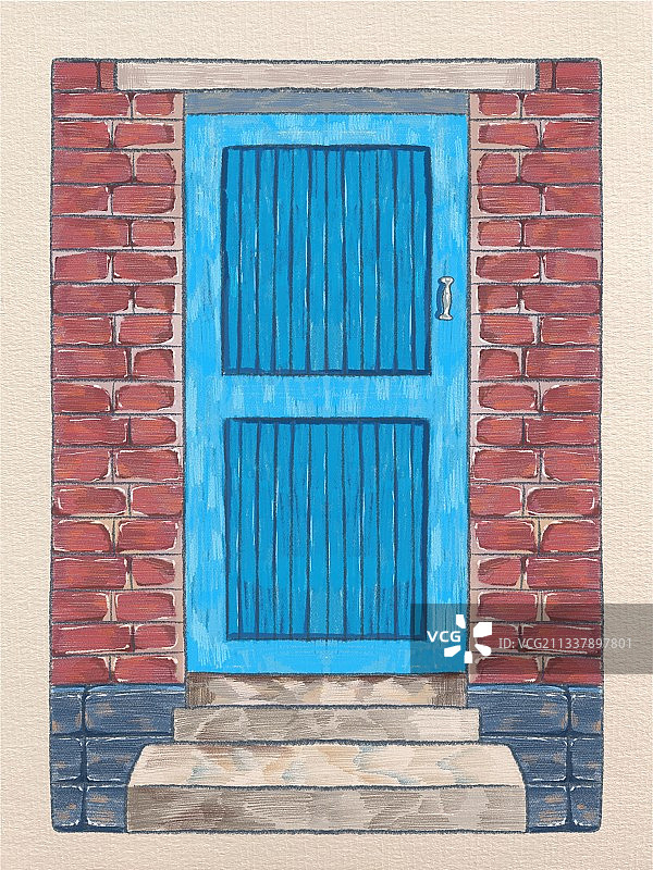 门系列主题插画图片素材