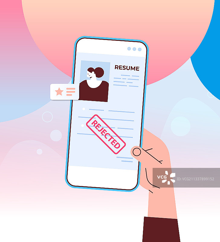 带有印章的求职者简历作品集图片素材