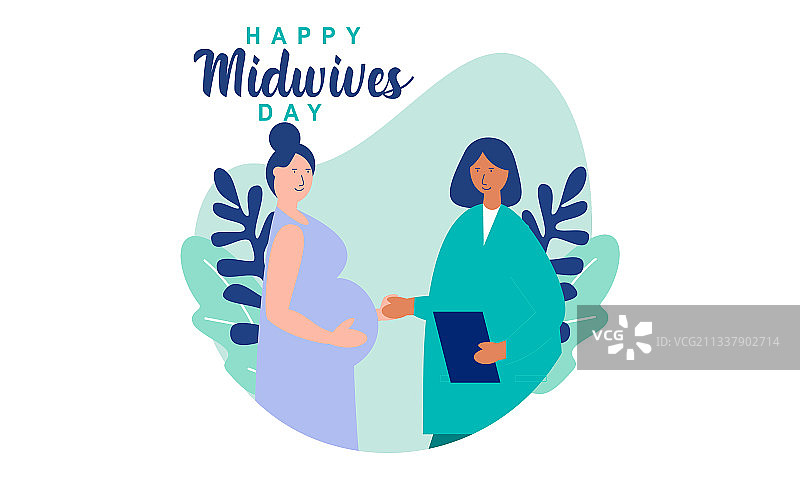 扁平风格国际助产士日图片素材