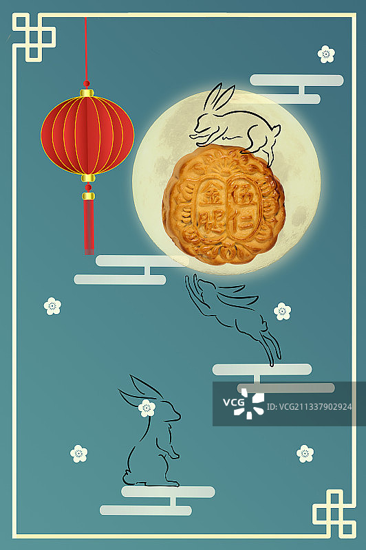 中秋佳节开心吃月饼图片素材