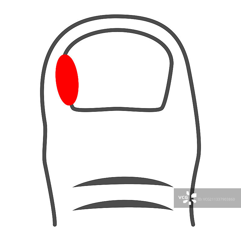 甲癣疾病细线图标图片素材