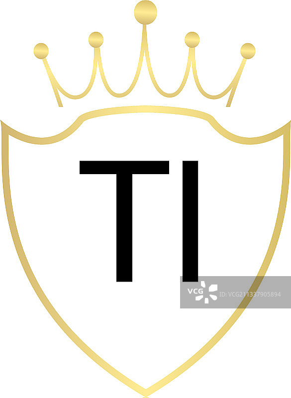 简约风格的TI字母logo设计图片素材