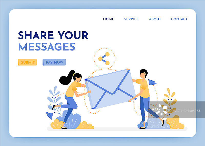 男女分享和发送电子邮件图片素材