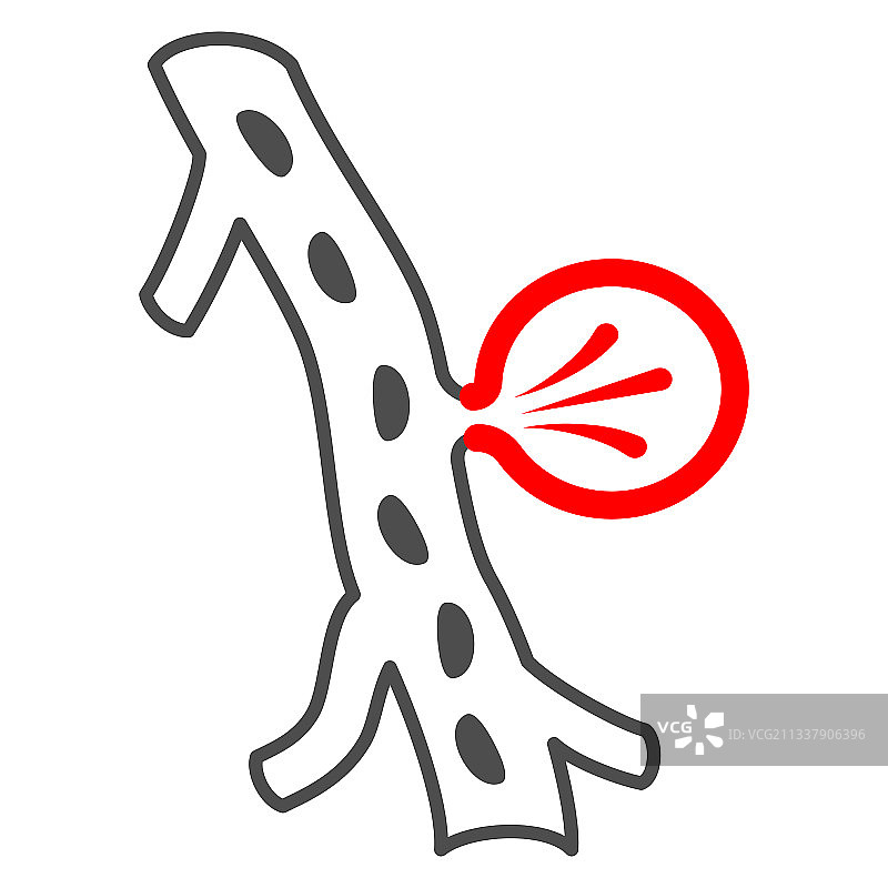 动脉瘤细线图标 - 人类疾病概念图片素材