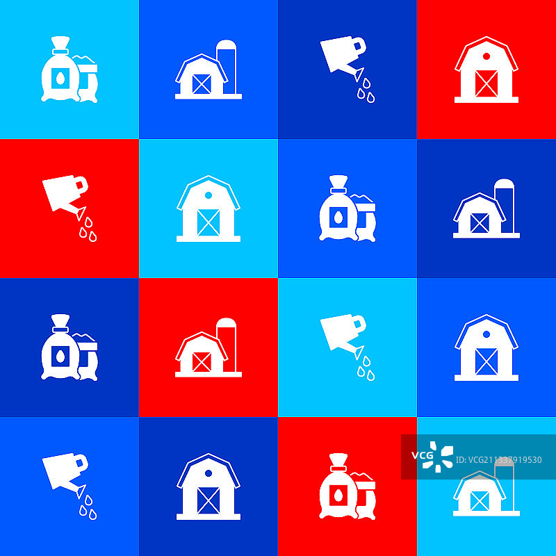 包含植物和农舍的种子包图片素材