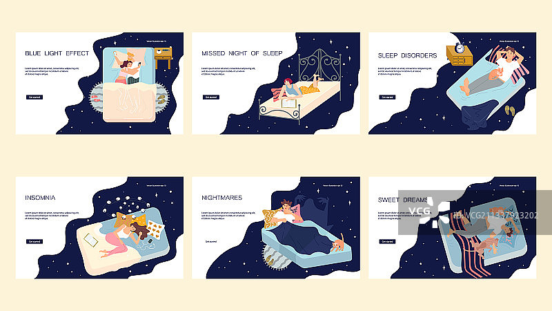 失眠或嗜睡网页模板图片素材