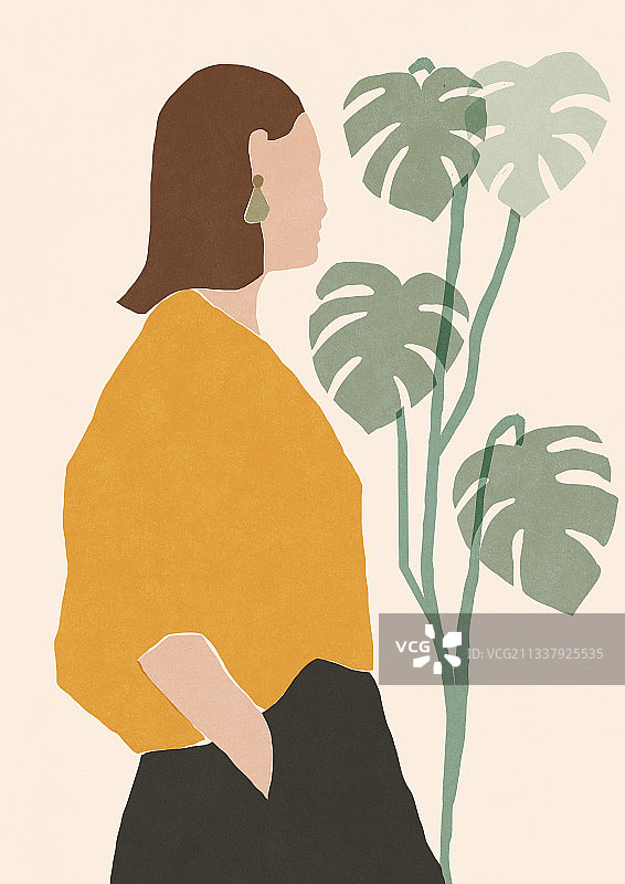 时尚插画人物图片素材