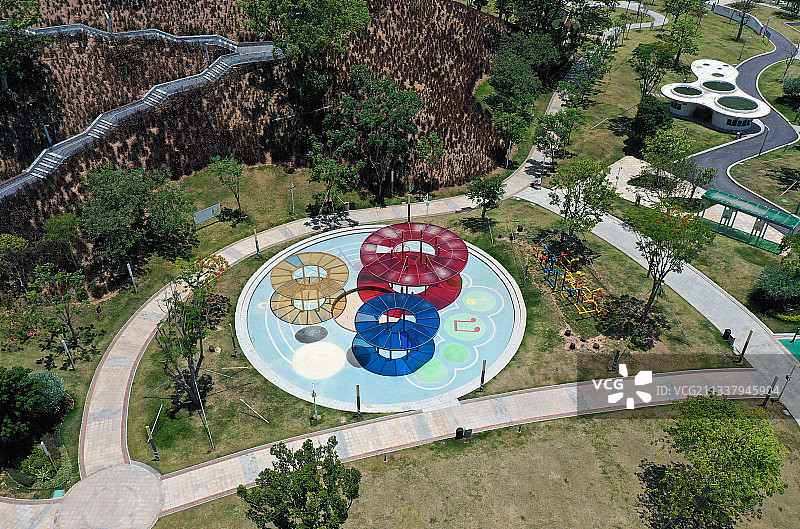 广东省深圳市龙华区白石龙音乐主题公园航拍图片素材