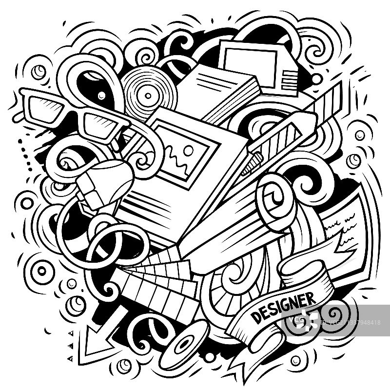 卡通涂鸦艺术设计图片素材