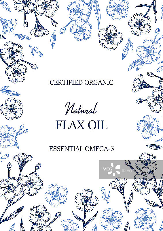 手绘亚麻竖版设计草图图片素材