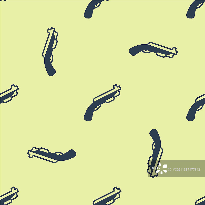 蓝色警用霰弹枪图标无缝图案图片素材