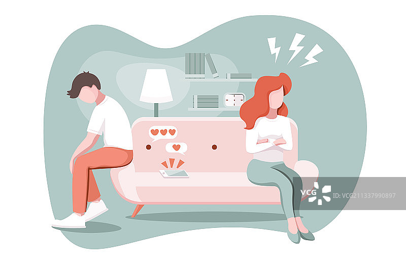 离婚分手概念：已婚夫妇图片素材