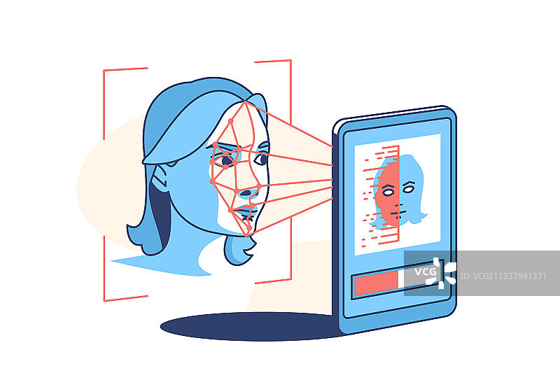 面部识别与扫描图片素材