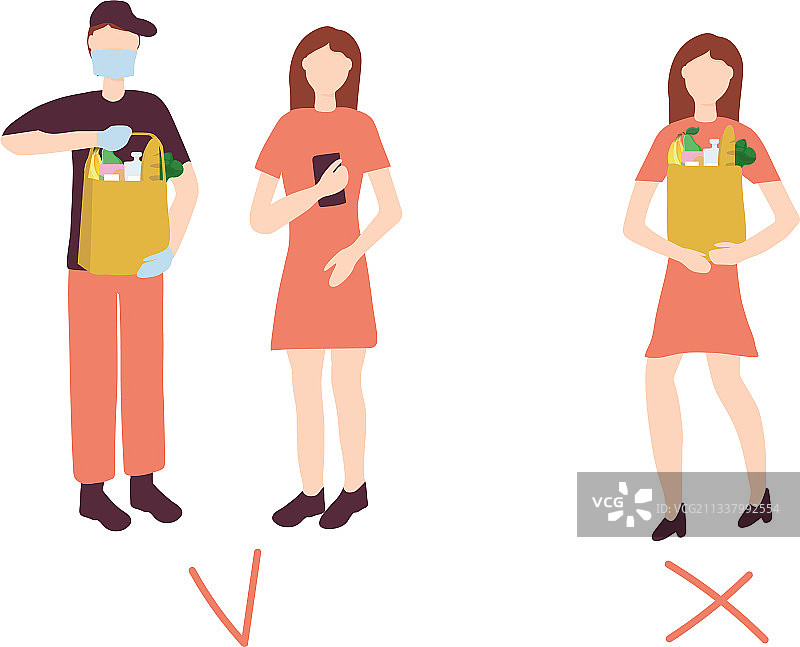 安全食品配送概念图图片素材