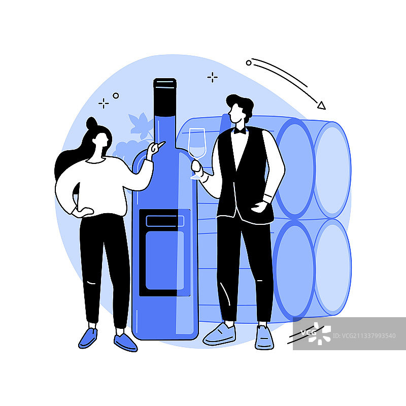 侍酒师抽象概念图片素材