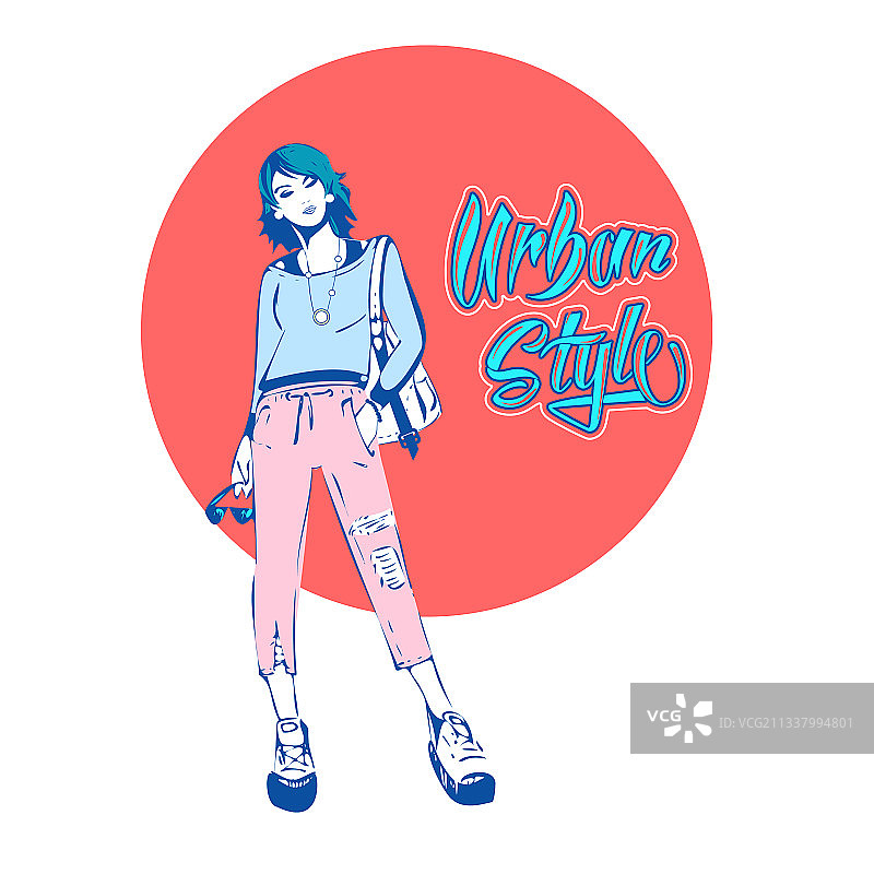 时尚都市女孩图片素材