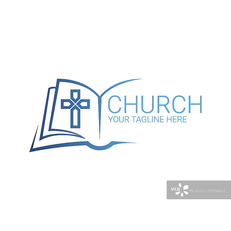 基督教教堂抽象十字架书籍标志图片素材
