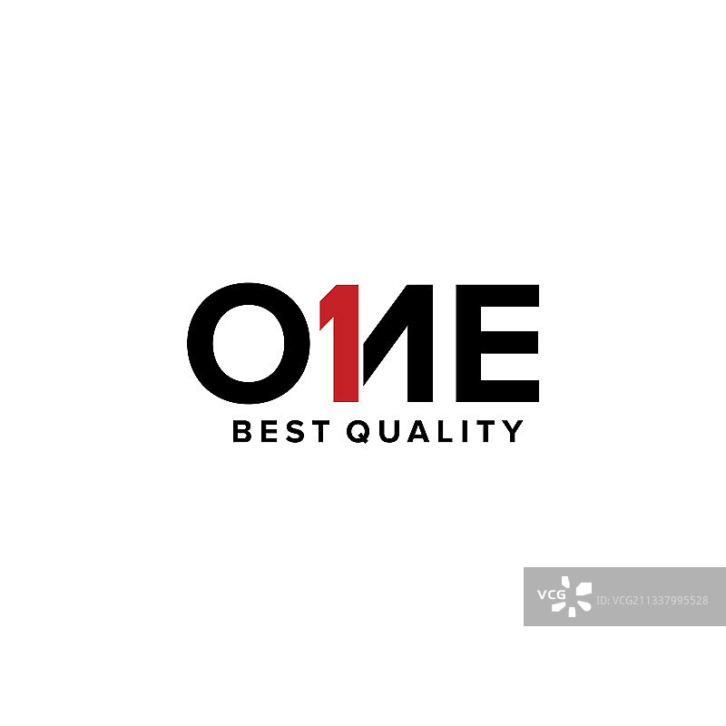 数字1文字组合标志设计模板图片素材