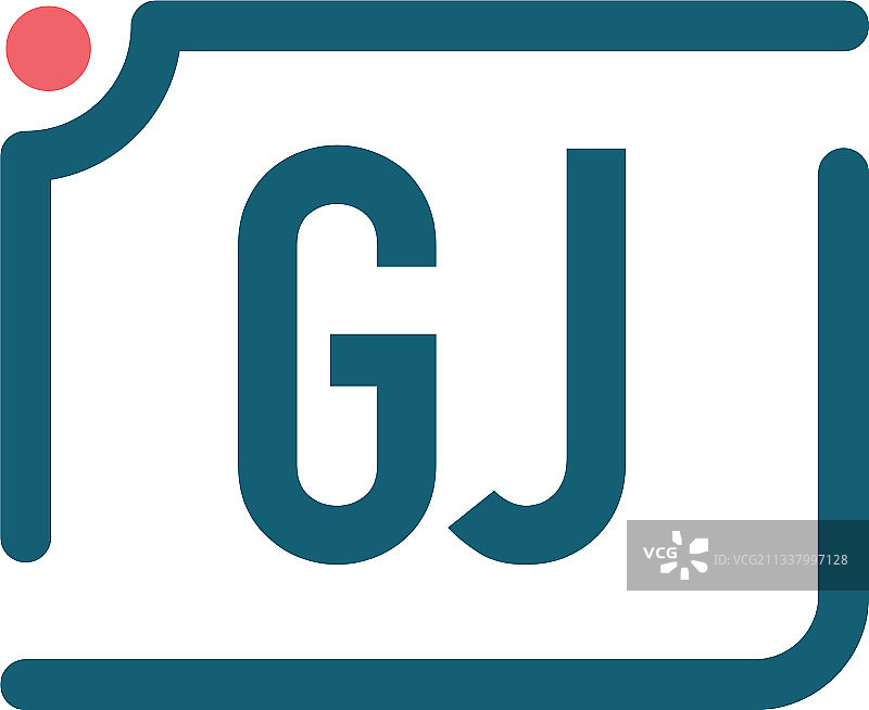 字母GJ相机logo设计模板图片素材