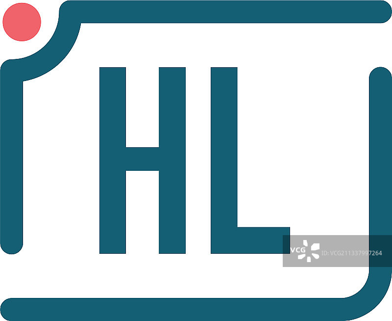 HL字母相机标志设计模板图片素材