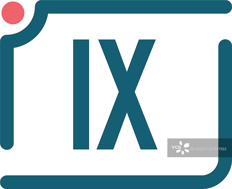 首字母ix相机标识设计模板图片素材