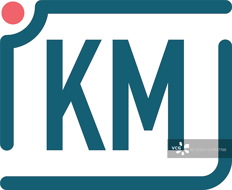 KM字母相机标志设计模板图片素材