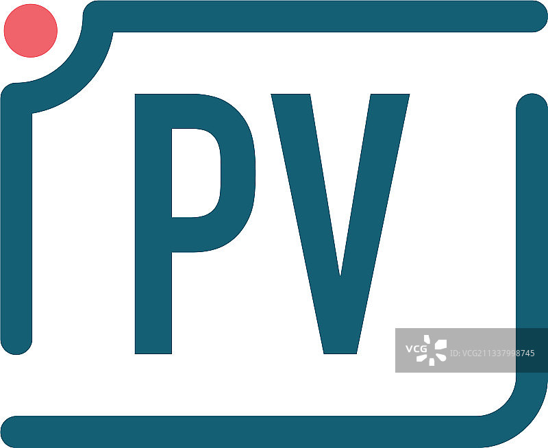 字母PV相机标志设计模板图片素材