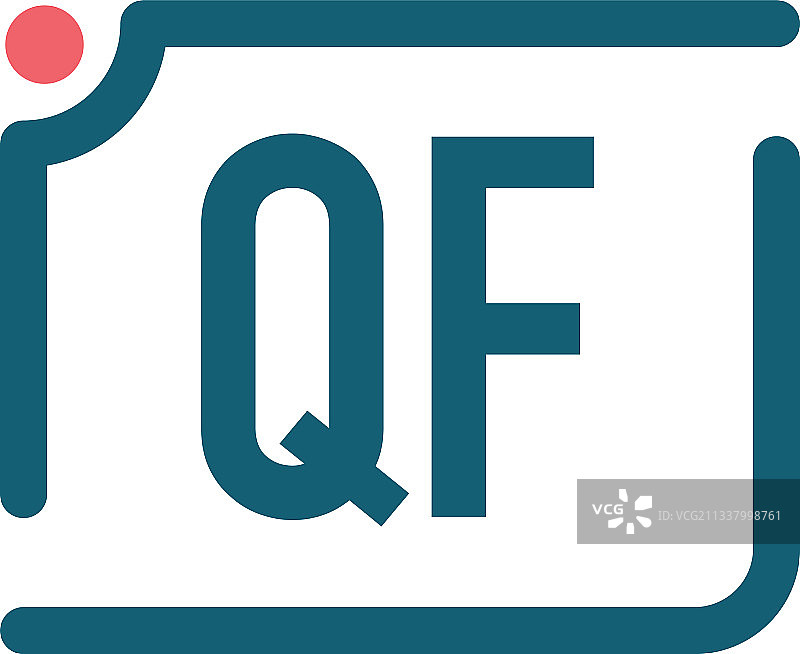 首字母QF相机logo设计模板图片素材