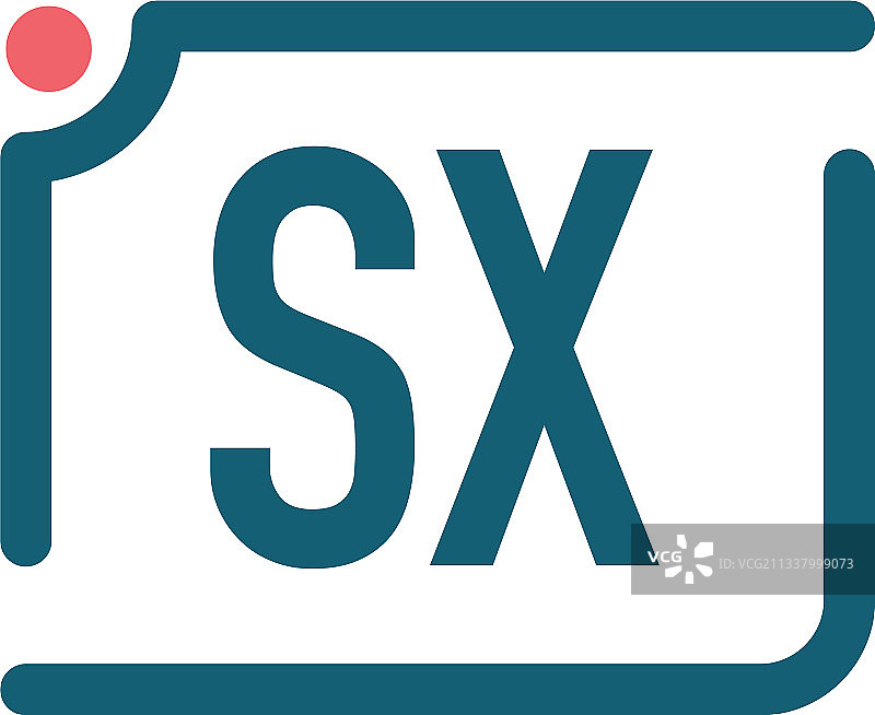 首字母SX相机logo设计模板图片素材