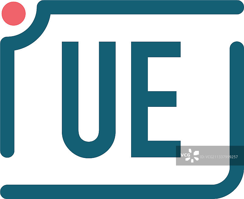 首字母UE相机Logo设计模板图片素材