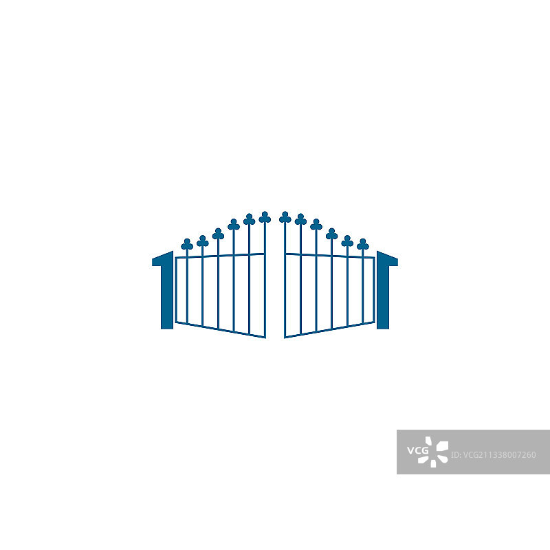 大门图标Logo扁平设计模板图片素材